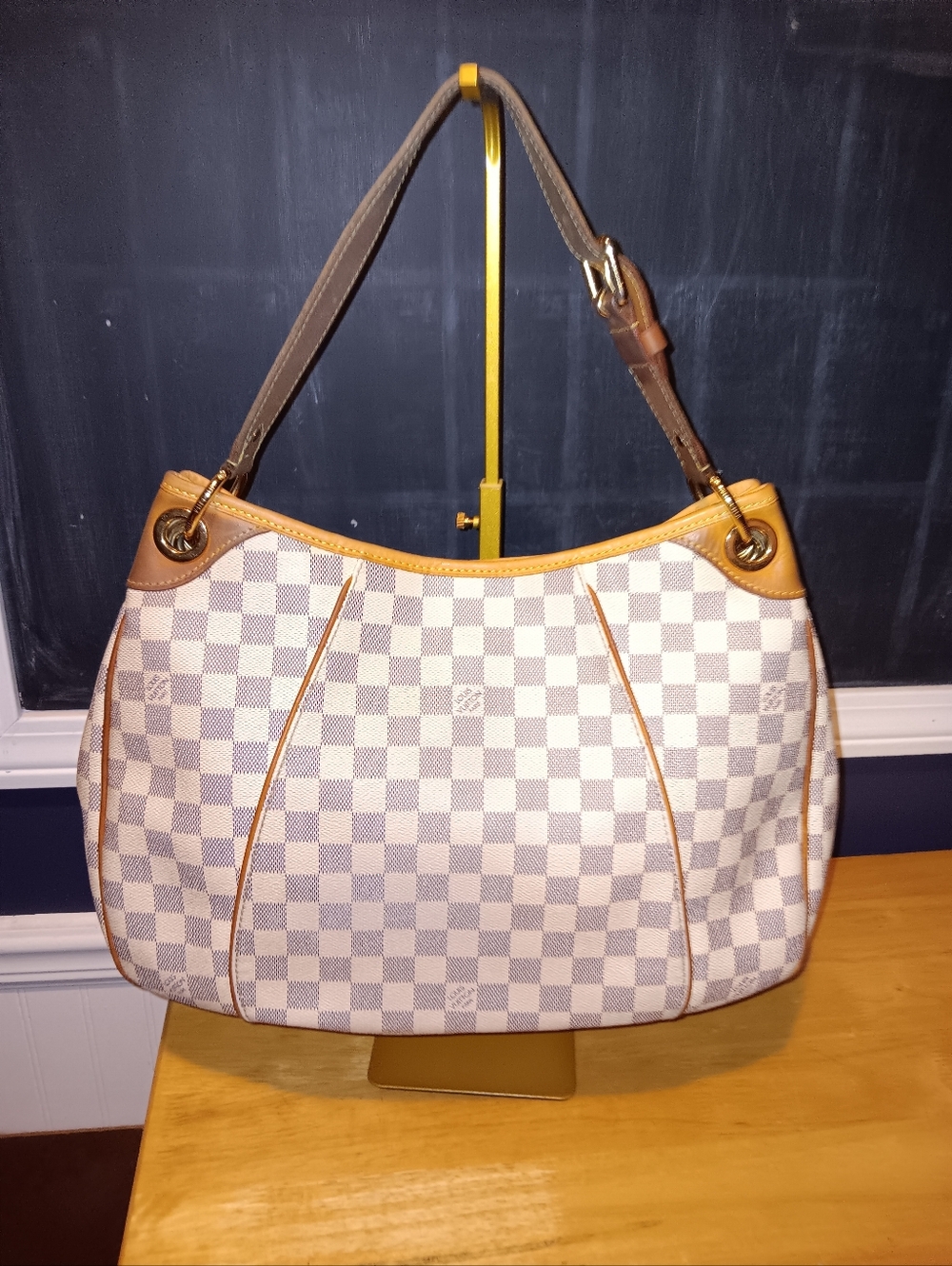 Louis Vuitton Damier Azure Suede Interior Galleria Bag - Picture 3 of 10